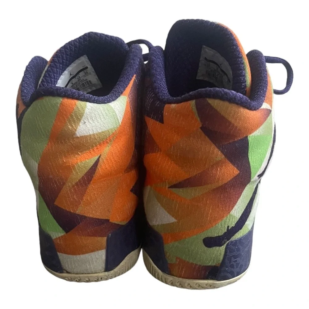 Jordan Orange Purple Green Geometric Basketball Sneakers